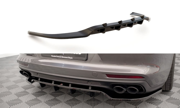 Porsche Panamera E-Hybrid 971 2016-2020 Bakre Splitter (Med Splitters) V.1 Maxton Design i gruppen Bilmodeller / Porsche / 971 Panamera 16+ hos DDESIGN AB (PO-PA-971-H-RD1-RD2)