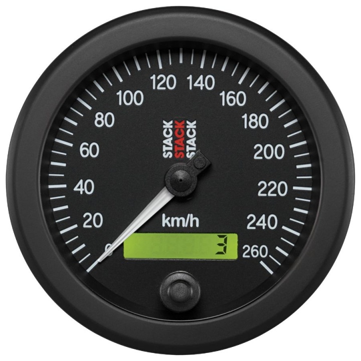 ST3802 Hastighetsmätare 0-260km/h 87mm (Elektrisk) Svart Autometer Stack