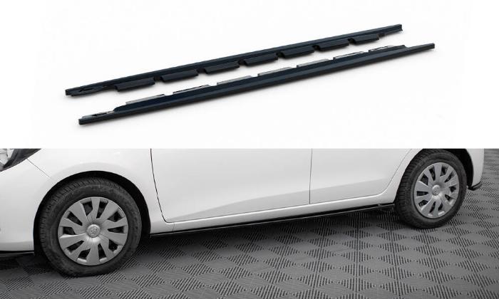 Toyota Yaris Mk3 Facelift 2014-2017 Sidoextensions V.1 Maxton Design i gruppen Bilmodeller / Toyota / Yaris / Styling hos DDESIGN AB (TO-YA-3F2-SD1G)