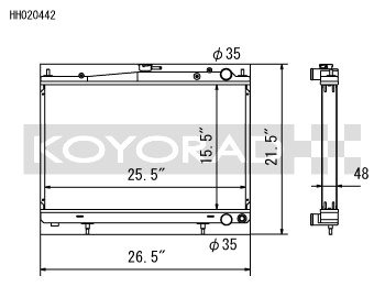 koyHH020442 Nissan Skyline R33 / R34 GTT Aluminium Kylare Koyorad