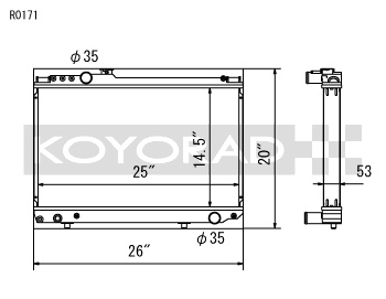 koyR0171 Toyota Supra 86-92 Aluminium Kylare Koyorad