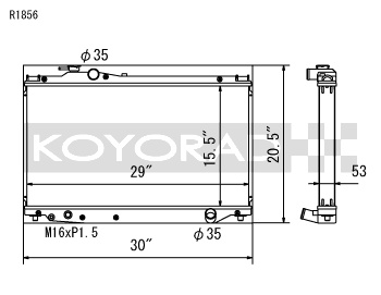 koyR1856 Toyota Supra 93-02 Aluminium Kylare Koyorad