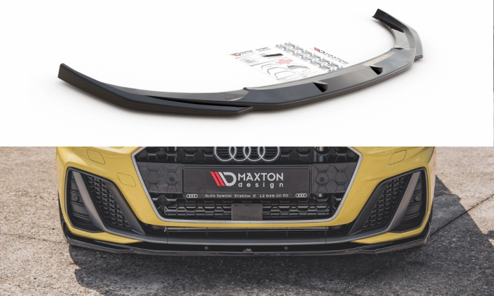 var-AU-A1-GB-SLINE-FD2T Audi A1 S-Line GB 2018+ Frontsplitter V.2 Maxton Design 