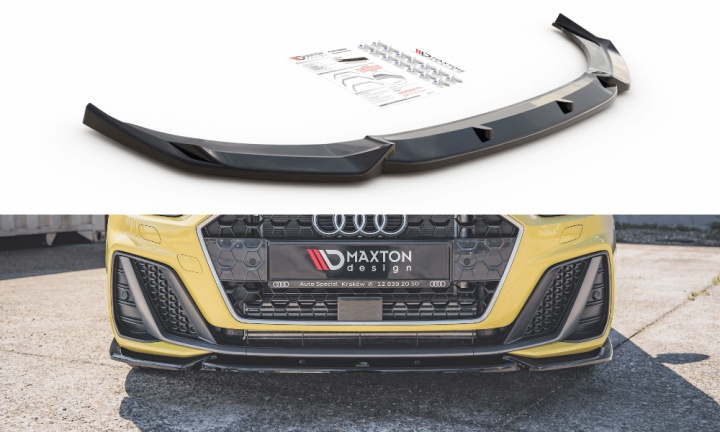 var-AU-A1-GB-SLINE-FD3T Audi A1 S-Line GB 2018+ Frontsplitter V.3 Maxton Design 
