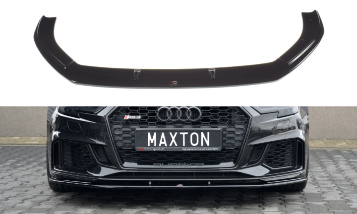 var-AU-RS3-8VF-FD1T Audi RS3 8V 2017-2020 Frontsplitter V.1 Maxton Design 