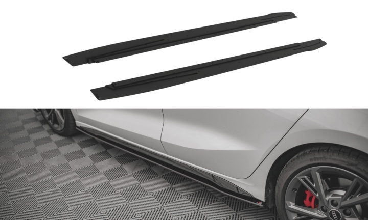 var-AUA38YSLINECNC-SD1B Audi S3 / A3 S-Line 2020+ Street Pro Sidoextensions V.1 Maxton Design 