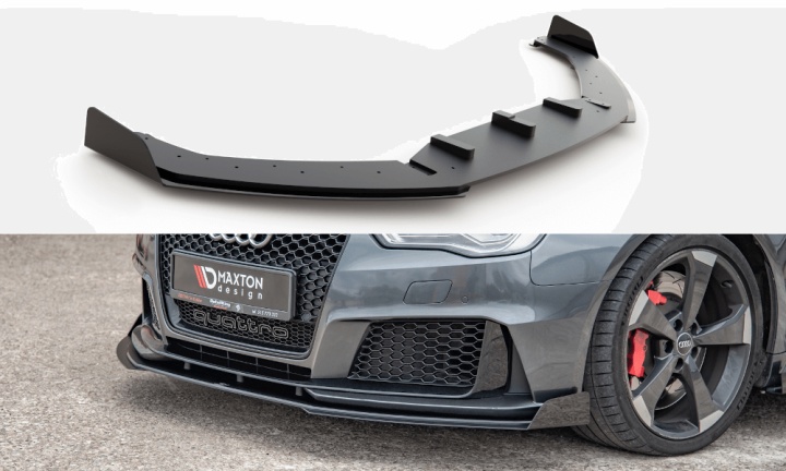 var-AURS38VCNC-FD3B-FSF1A Audi RS3 8V 2015-2016 Racing Frontsplitter Durability & Add-On Splitters Sportback Maxton Design
