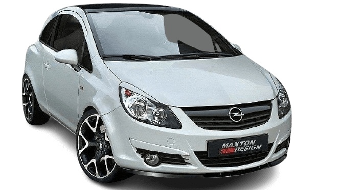 var-OP-CO-D-FD1T Opel Corsa D 2006-2011 Frontsplitter V.1 Maxton Design 