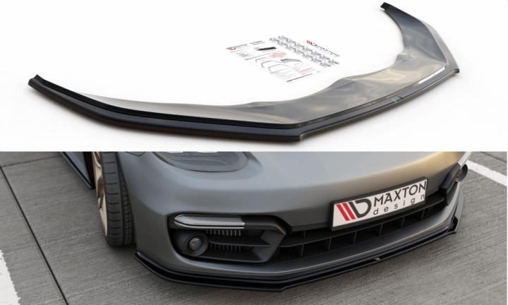 var-PO-PA-971-T-FD1T Porsche Panamera GTS 971 2019+ Frontsplitter V.1 Maxton Design 