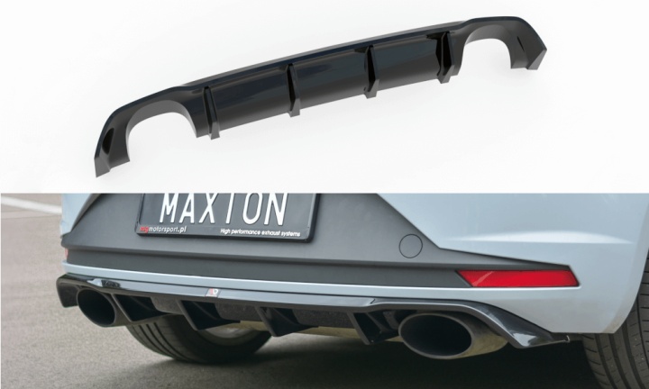 var-SE-LE-3-CU-RS1T Seat Leon Cupra MK3 2014-2016 Diffuser V.1 Maxton Design 
