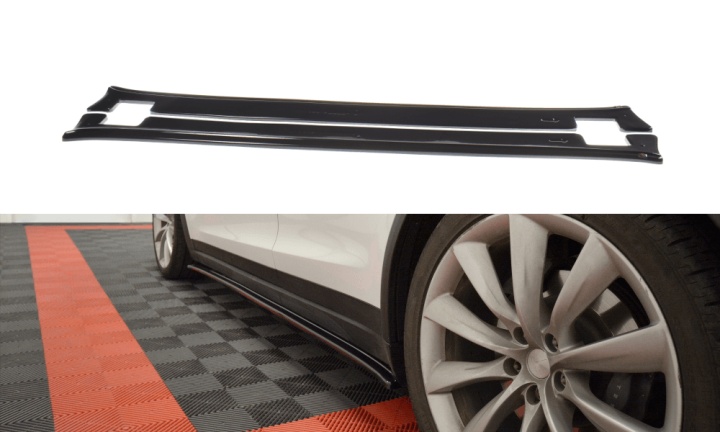var-TE-MODELX-SD1T Tesla Model X 2015+ Sidoextensions V.1 Maxton Design 