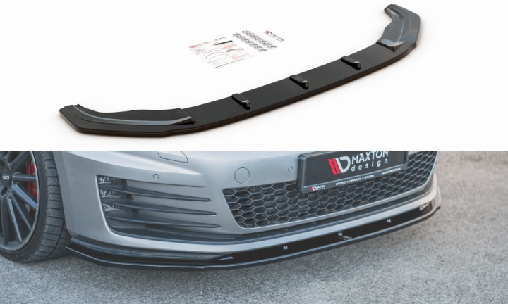var-VW-GO-7-GTI-FD1T VW Golf 7 GTI 2013-2016 Frontsplitter V.1 Maxton Design 
