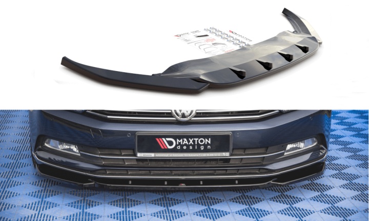 var-VW-PA-B8-FD1T VW Passat B8 2014-2019 Frontsplitter V.1 Maxton Design 