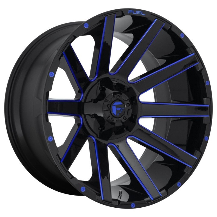 wlp-D64422001747 Fuel 1PC Contra 22X10 ET-18 8X170 125.10 Gloss Black Blue Tinted Clear