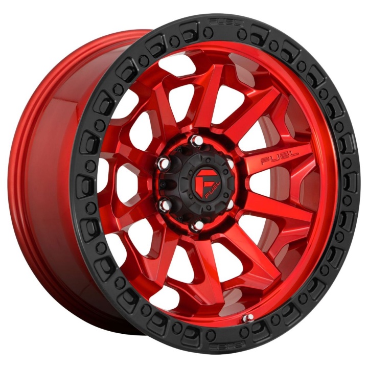 wlp-D69517901750 Fuel 1PC Covert 17X9 ET1 8X170 125.12 Candy Red Black Bead Ring
