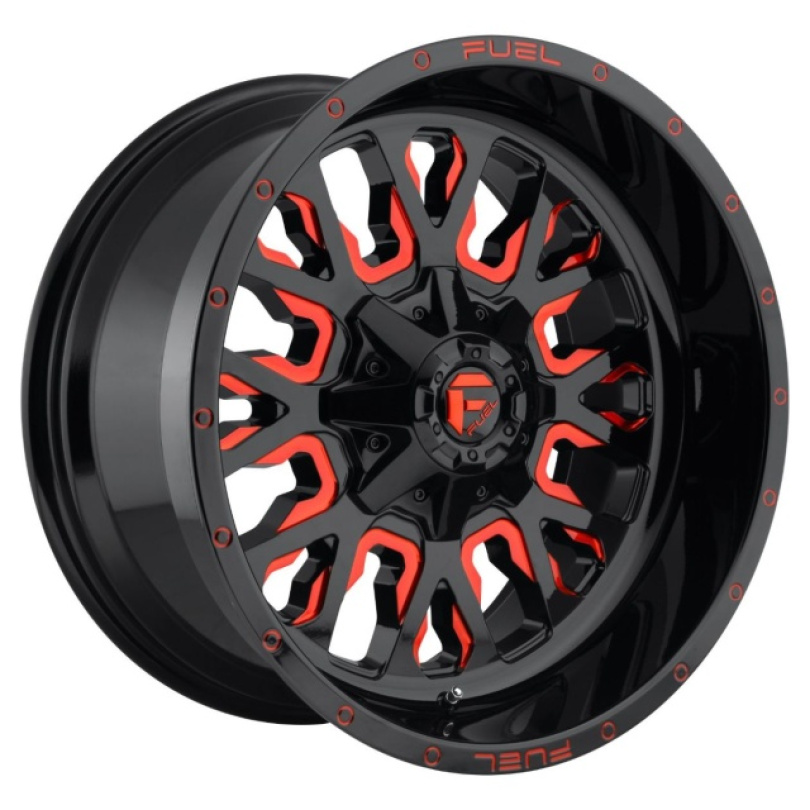 Fuel 1PC Stroke 20X9 ET1 5x114.3/5.0 78.10 Gloss Black Red Tinted Clear Fälg