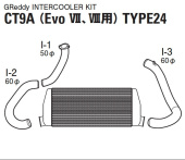 12030428 Mitsubishi EVO 7-8 01-05 GReddy Spec LS InterCooler Kit GReddy (2)