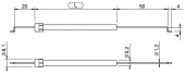 62D-19B-D13 Bowden-Kabel för värmereglage Type A (0.5m) (2)