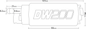 9-201-0791 Forester 97-07 / Impreza (Inkl. WRX & STI) 93-07 / Legacy GT 90-07 DW200 255 L/H In-Tank Bränslepumpskit Deatschwerks (3)