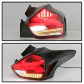 ALT-YD-FF155D-LED-RC Ford Focus 15-17 LED Bakljus Med Sekventiella Blinkers - Röda Spyder Auto (8)