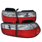 ALT-YD-HC96-2D-LED-RC Honda Civic 96-00 2Dr LED Bakljus - Röda Klara Spyder Auto (1)