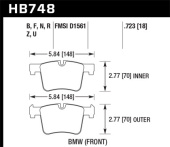 HB748Z.723 Performance Ceramic type Bromsbelägg (HB748) Hawk Performance (2)
