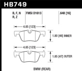 HB749Z.648 Performance Ceramic type Bromsbelägg (HB749) Hawk Performance (2)