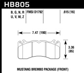 HB805B.615 HPS 5.0 Bromsbelägg (HB805) Hawk Performance (2)