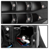 PRO-YD-BMWE9009-AFSHID-BK BMW E90 / E91 3-Serie 09-12 Strålkastare Projektor - LED Halo (Endast modeller med Xenon och AFS) - Svarta Spyder Auto (4)