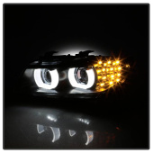 PRO-YD-BMWE9009-AFSHID-BK BMW E90 / E91 3-Serie 09-12 Strålkastare Projektor - LED Halo (Endast modeller med Xenon och AFS) - Svarta Spyder Auto (6)