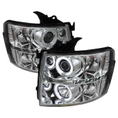 PRO-YD-CS07-CCFL-C Chevy Silverado 1500/2500/3500 07-13 Strålkastare Projektor LED (Utbytbara LEDs) – Krom Spyder Auto (1)