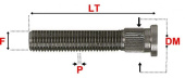 SCO249PPM1406 Pinnbult M14x1.5 / Splines 15,4mm Sparco (1)