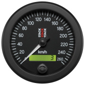 ST3802 Hastighetsmätare 0-260km/h 87mm (Elektrisk) Svart Autometer Stack (1)