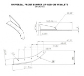 Universal Bumper Lip Add-On Winglets Frontläpp / Frontsplitter Maxton Design