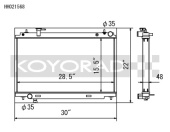 koyHH021568 Nissan 350Z 03-06 Aluminium Kylare Koyorad (1)