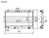 koyVH090866 Subaru Impreza WRX 02-02 Aluminium Kylare Koyorad (1)