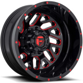 wlp-D65620829335 Fuel 1PC Triton 20X8.25 ET-221 8X210 154.30 Gloss Black Red Tinted Clear (1)
