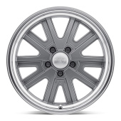 wlp-VN52777012400 American Racing Vintage 427 Mono Cast 17X7 ET0 5x114.3 76.50 Mag Gray Machined Lip (2)